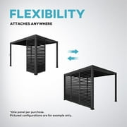 Mirador 10x 13 111S Outdoor Pergola Accessories Aluminum Openable Shutter Wall, Charcoal(Not Pergola)