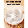 thumbnail image 5 of Meggemo 7.68 inch Round Four Compartment Meal Plate Freely combine ingredients Stylish and lightweight weight loss plate designed for portion control and fitness enthusiasts, 5 of 6