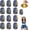 Blue Gold, variant on 12 Pcs Cheerleading poms,pom poms Cheerleading with Finger for Rooters Cheering Squad Team Spirit Sports (Blue Gold)