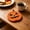 Orange D, variant on Jack-o-Lantern Face Macrame Cotton Coaster, Halloween Pumpkin Heat Resistant Trivet Absorbent Non-Slip Table Mat for Coffee Table Decor