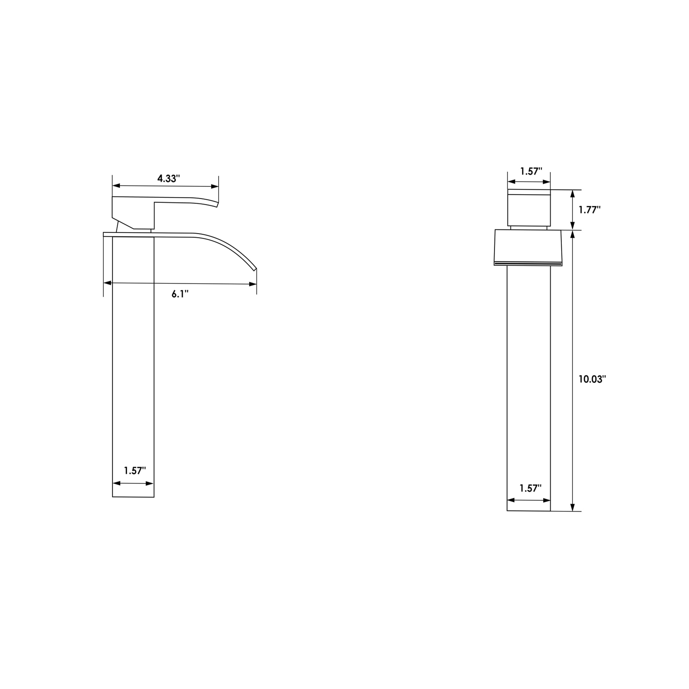 JERFIT 6-inch Single Handle Bathroom Sink Faucet with CUPC Certification, Brushed Nickel Finish for Modern Vanity