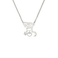 thumbnail image 2 of Delight Jewelry Silvertone Mini Outline Heart Silvertone Dream Big Pendant Necklace, 25", 2 of 4
