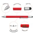 thumbnail image 3 of Unique Bargains 6 Pack 6 in 1 Metal Multitool Tech Tool Pen Gifts with Ballpoint Pen, Ruler, Screwdriver, Stylus, Level Gauge, 3 of 7