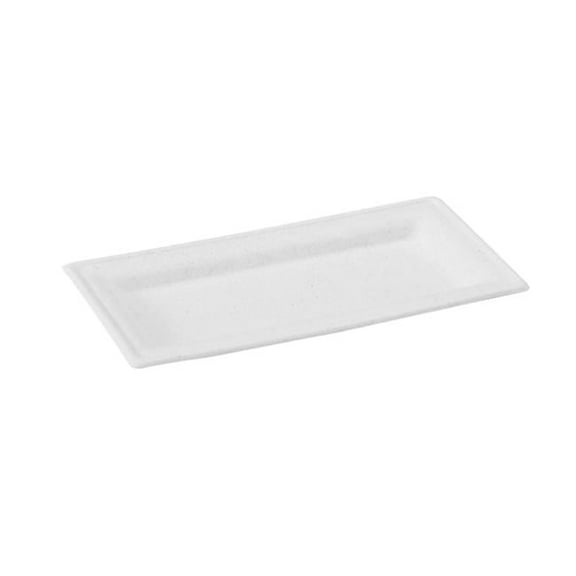 Packnwood 210APU1327 10 x 5 in. Rectangular White Sugarcane Plate