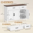 thumbnail image 3 of HOMCOM Sideboard Buffet Cabinet, 44" Farmhouse Kitchen Storage Cabinet, 3 of 10