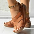 thumbnail image 4 of Women's Platform Orthopedic Slingback Sandals Comfortable Arch Support Wedge Walking Sandals Shoes, 4 of 6
