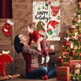 thumbnail image 3 of Christmas Gnome House Flag Happy Holidays Burlap Vertical Double Sided Christmas Ball Qrnaments Flag Xmas Farmhouse Seasonal Winter Holiday Yard Outdoor Decoration 28x40 Inch, 3 of 6