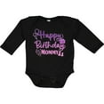 thumbnail image 3 of Inktastic Purple Happy Birthday Mommy Boys or Girls Long Sleeve Baby Bodysuit, 3 of 5
