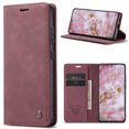 thumbnail image 2 of Dteck Case For Samsung Galaxy S22 Ultra,Magnetic Leather Luxury Card Holder Pocket Case Shockproof Full Protective Kickstand Retro Flip Cover for Galaxy S22 Ultra 5G,Winered, 2 of 7