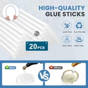 EZBY Cordless Hot Glue Gun with 2 Batteries,42 Glue Sticks,Storage Case,Adjustable Glue Output,100W Power for DIY,Festival Decor and Gifts