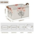 thumbnail image 7 of Yayeee Foldable Storage Basket for Shelves with Handles Set of 2 Waterproof Cloth Bins, Pink Flower, 7 of 7