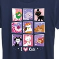 thumbnail image 3 of Disney Classics - Cats & Dogs - Grid Of Assorted Cats - Women's Short Sleeve Graphic T-Shirt, 3 of 5
