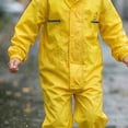 thumbnail image 7 of mgoYE Boys Rain Jacket Size 12 Toddler Kids Rain Suit for Boys Girls One Piece Hoodie Waterproof Coverall Lightweight Rain Jacket(Yellow,6-7 Years), 7 of 7