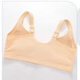 thumbnail image 3 of Womens Everyday Bras, Daisy Bras for Older Women Breathable Front Close Button Bras, Full Coverage Comfort No Underwire Front Buckle Corset Bra 36-52, 3 of 8