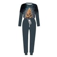 thumbnail image 4 of Moxiu Christmas Tracksuit Women,Sweatsuits for Women Sets 2 Piece Christmas Outfits Glitter Xmas Tree Print Casual Lounge Sets Holiday Two Piece Sweat Suits Joggers Tracksuit Multicolor,L, 4 of 4