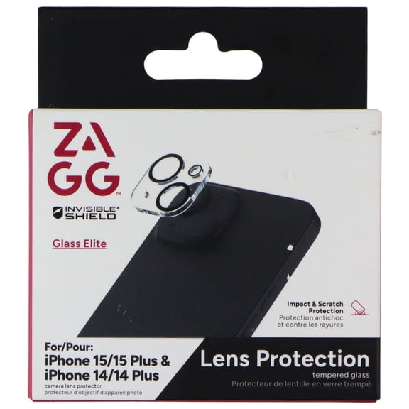 ZAGG InvisibleShield Glass Elite Lens Protector for iPhone 15/15 Plus/14/14 Plus