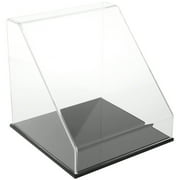 Plymor Clear Acrylic Slanted Front Display Case with Black Base, 12" x 12" x 12"