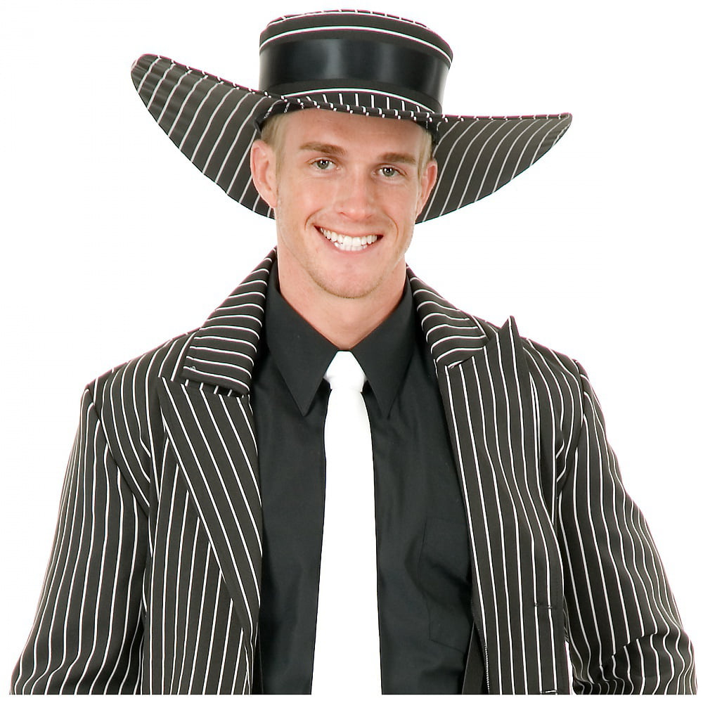 Zoot Suit Hat Adult Costume Accessory Black White - Walmart.com
