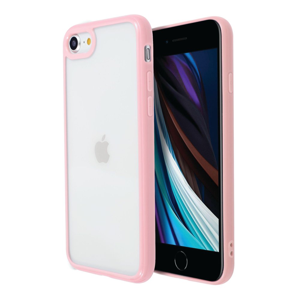 Crystal Clear Case For iPhone SE 2020 (2nd Gen), Color Raised Edge