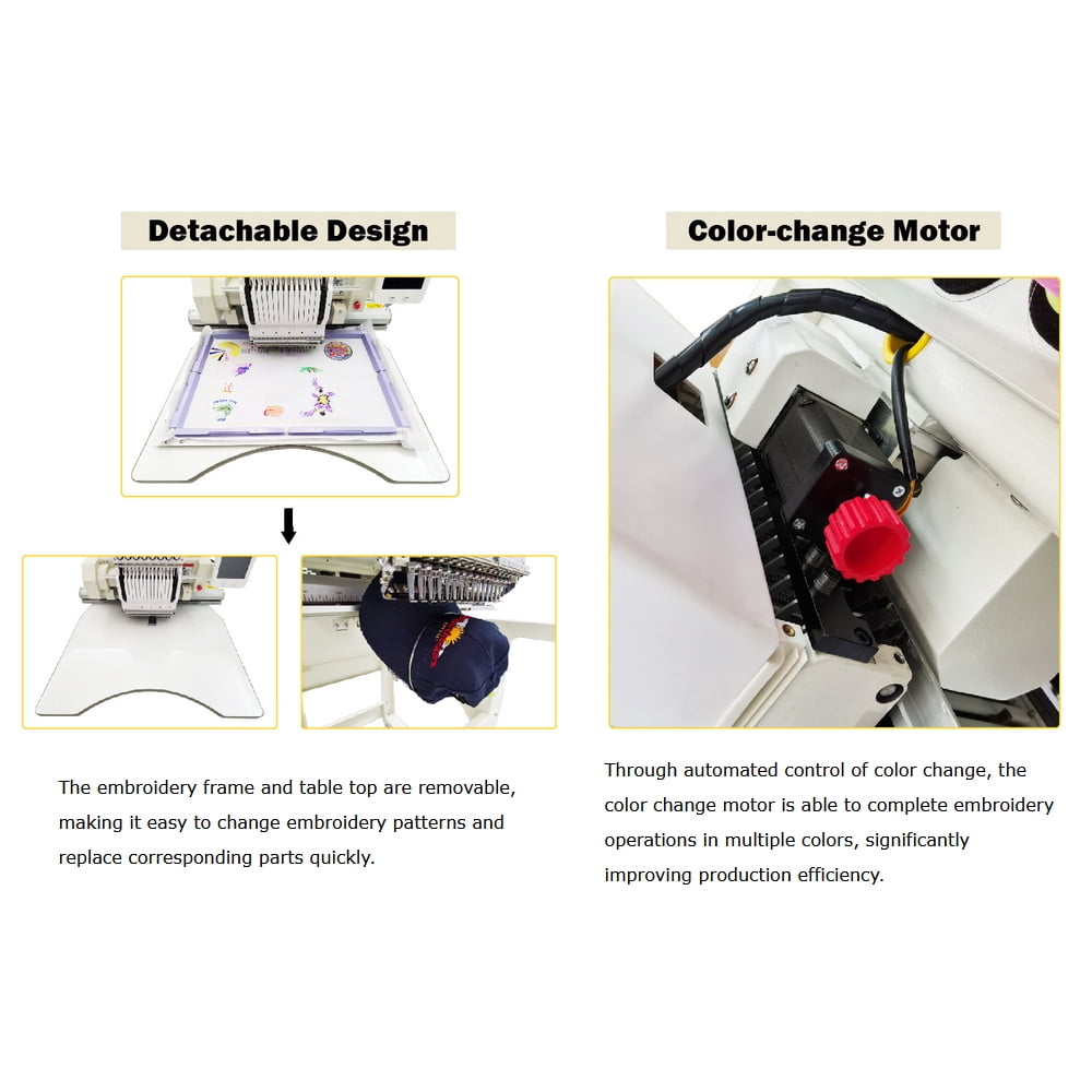 400*600MM Single-Head 15-Needle Embroidery Machine Hat Garment Embroidery Fully Automatic Commercial 110V