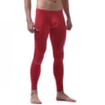 thumbnail image 3 of ZHOUCHANKIDS Men's Ice Silk Thermal Leggings for Everyday Comfort and Warmth All Day Long with Soft Breathable Fabric Ideal for Home Wear Red M, 3 of 5
