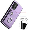 thumbnail image 4 of Designed for Samsung Galaxy A53 5G Case Wallet Credit Card Holder with Rotation Finger Ring Kickstand, Hidden Pocket Anti-Scratch PU Leather Shockproof Protective Cover for Galaxy A53 5G, Purple, 4 of 7