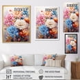 thumbnail image 4 of Designart "Chrysanthemums Vibrant composition III" Floral & Botanical Floater Framed Wall Art Living Room, 4 of 7