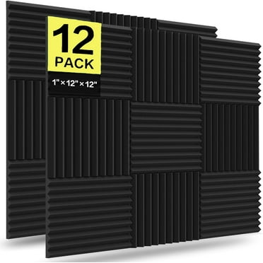 12 Pack Acoustic Panels, Studio Soundproofing Foam for Wall,12" X 12" X 1"