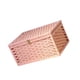 thumbnail image 1 of Cesta de almacenamiento con tapa, caja organizadora rectangular tejida a mano rosa, 1 of 9