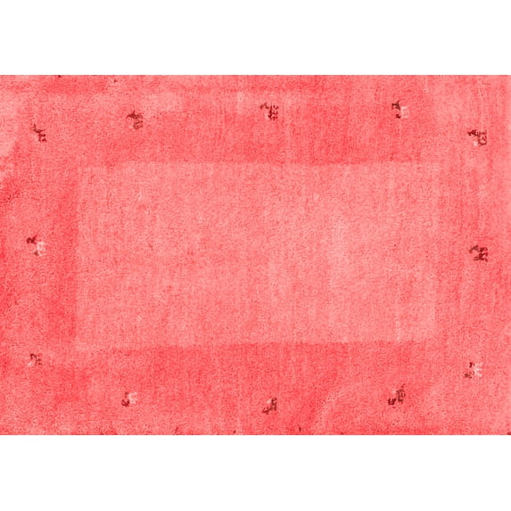 Ahgly Company Indoor Rectangle Abstract Red Contemporary Area Rugs, 5' x 7'