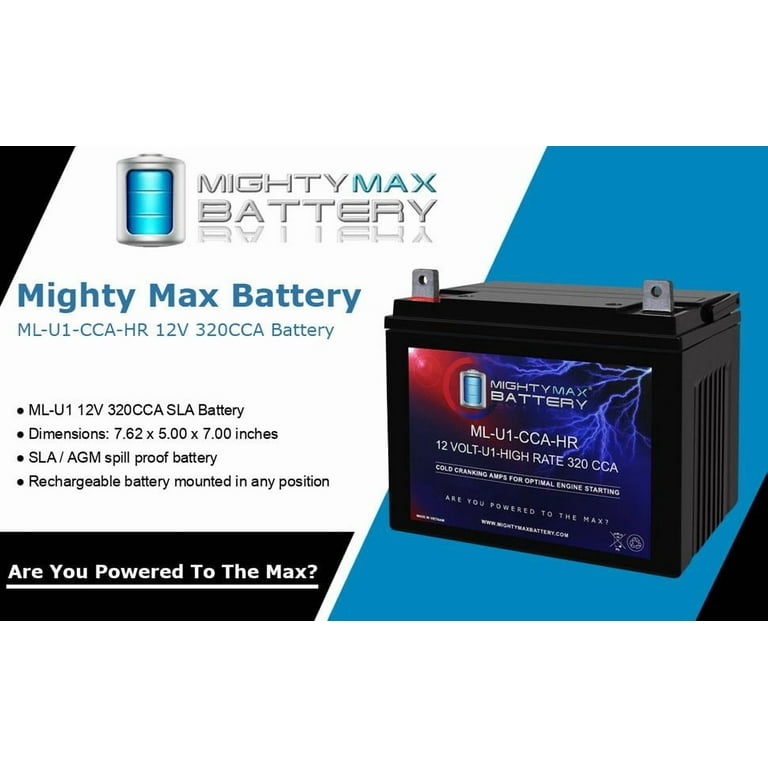 ML-U1-CCAHR 12V 320CCA Battery for Toro Time Cutter SS5000 Lawn