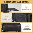 thumbnail image 4 of Lilypelle 550L Large Capacity Folding Decker Wagon, 55" Extra Long Extender Wagon Cart, 300lbs Heavy Duty Collapsible Wagon, All-Terrain Big Wheels for Camping, Beach, Sports, Shopping, Black, 4 of 9