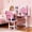 Pink #5, variant on Floseru Kids Desk and Chair Set, Height Adjustable Kids Study Table and Chair Set, Children School Desk with Storage Drawer and Book Stand, Ergonomic Child Toddler Deskwith Sitting Posture Corrector