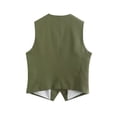 thumbnail image 5 of Fjuchai Women Loose Vest Summer Solid Color Linen Vest Jacket XS-L, 5 of 10