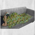 thumbnail image 6 of Birthday Party Soft Flannel Fleece Throw Blanket, Illustration of Creamy Cupcakes with Sprinkles and Candles, Cozy Plush for Indoor and Outdoor Use, 50" x 70", Lime Green Multicolor, by Ambesonne, 6 of 6