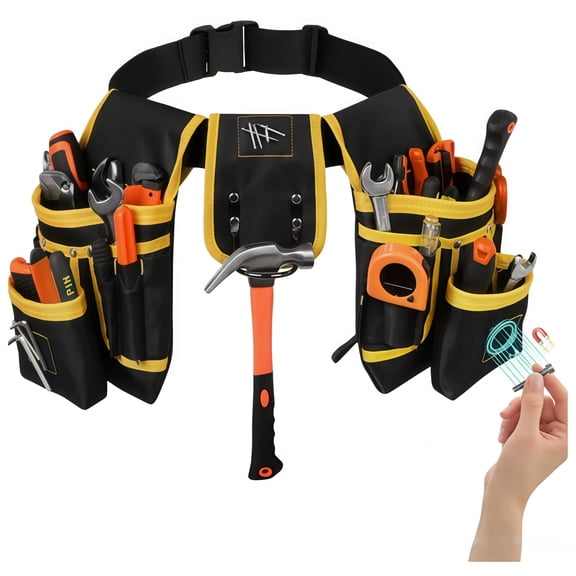Adjustable Tool Waist Bag with Multiple Pockets for Tools and Accessories