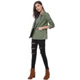 thumbnail image 3 of INSPIRE CHIC Veste Utilitaire pour Femme Unie à Taille Coulissante avec Poches à Rabat, 3 of 7