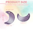 thumbnail image 2 of Uxcell 100 Pcs Crystal Charm, Cuentas de cristal de luna de vidrio, colgante de luna colgante pequeño con papel de oro para hacer joyas, pulsera, collar, pendiente, manualidades, gris degradado, 2 of 7