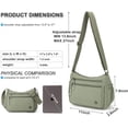 thumbnail image 5 of AOUNQ Crossbody Purses and Handbags for Women, Waterproof Nylon Shoulder Bag with Anti Theft Pocket, Ladies Casual Multiple Pockets Travel Wallet, Green, 5 of 7