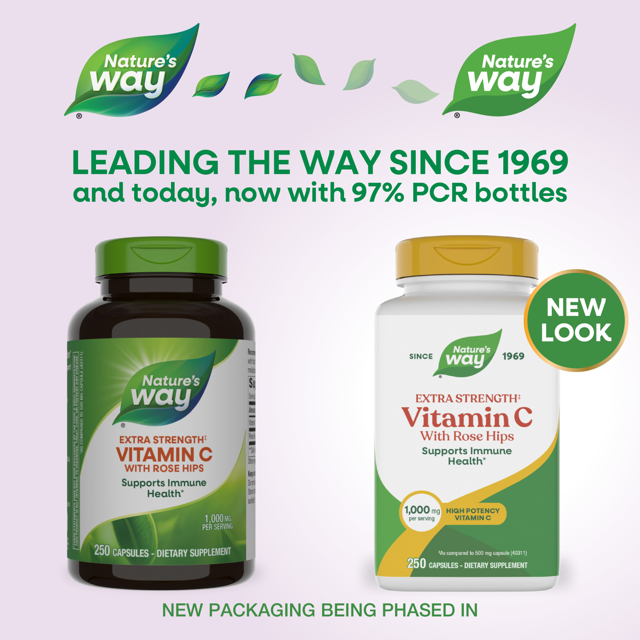 Nature's Way Extra Strength‡ Vitamin C with Rose Hips Capsules, Supports Immune Health*, 250ct