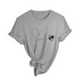 thumbnail image 4 of 2025 T-Shirts Printemps Été pour Femmes Imprimé Manches Courtes Col Roulé T-Shirts pour Femmes, 4 of 5