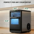 thumbnail image 7 of Philergo Nugget Ice Maker Countertop, 44Lbs/24H, Self-Cleaning Pellet Ice Machine with Ice Scoop and Basket, 10-15 Minute Ice Making for Home/Kitchen/Office, Black, 7 of 7