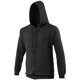 thumbnail image 3 of Awdis - Sudadera lisa con capucha y cremallera completa - Correr/Fitness (Negro azabache), 3 of 3