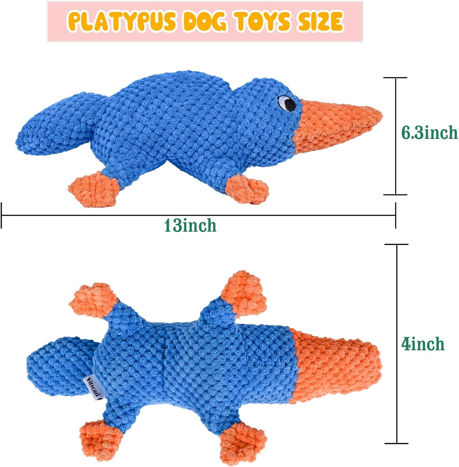 Aerqvix Durable Dog Toys for Small Large Dogs, Dog Chew Toy for Not Aggressive Chewers, Tough Squeaky Interactive Dogs Toys for Puppies Plush Puppy Toys Goose Pet Toy Puppy Chew Toys for Teething