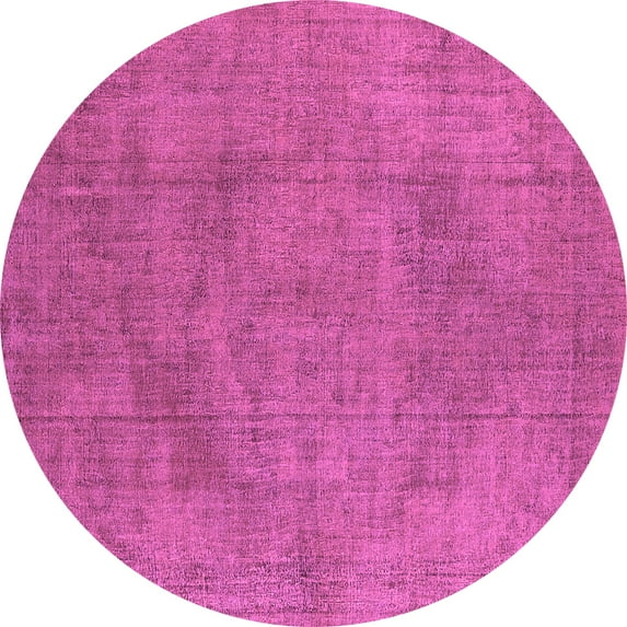 Ahgly Company Indoor Round Oriental Purple Industrial Area Rugs, 5' Round