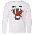 thumbnail image 3 of Inktastic Mardi Gras Let's Get Cray Crayfish with Beads Long Sleeve Youth T-Shirt, 3 of 5