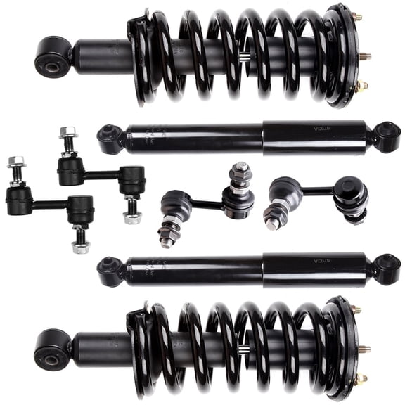 ECCPP Rear shock absorber Front Strut Spring Assembly Stabilizer Bar Link Fits 2005-2015 for Nissan Armada replace for 345066 171358 K750146 K750037 K750038