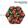 thumbnail image 3 of Disketp Tomatoes Funny Coasters,4 Pcs Leather Coasters With Holder, Perfect Housewarming Hostess Gifts,Protect Furniture From Water Marks Scratch And Damage, 3 of 9
