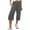 Gray, variant on Scyoekwg Womens Capris for Summer Casual Drawstring Button High Waist Pant Straight Wide Leg Cropped Trousers (Black,S)
