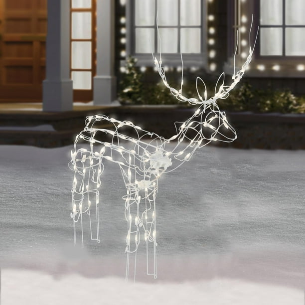 48 Inch Lighted Animated Christmas Gazing Buck w/ 105 Lights Walmart
